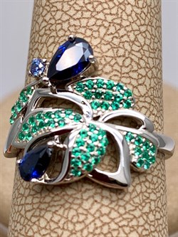 *Кольцо р.18 Фианит Шпинель синт арт. CZ-R01669-X-W-DT-X-NE-798 вес 3,3 г - фото 320393