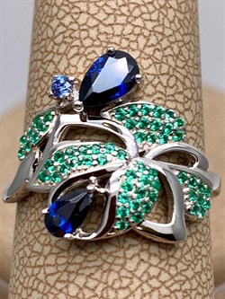 *Кольцо р.18 Фианит Шпинель синт арт. CZ-R01669-X-W-DT-X-NE-798 вес 3,3 г - фото 320394