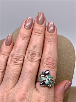 *Кольцо р.18 Фианит Шпинель синт арт. CZ-R01669-X-W-DT-X-NE-798 вес 3,3 г - фото 320395