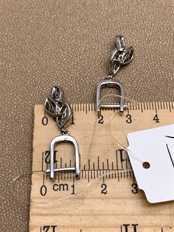 *Серьги Фианит Микс арт. AS-E00250-X-W-R-X-W-399 вес 4,6 г - фото 320419