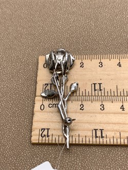 *Брошь-кулон Роза Эмаль арт. AB-Br00350-X-W-SAP-Bl-AQ-073 вес 6,51 г - фото 320427 *Брошь-кулон Роза Эмаль арт. AB-Br00350-X-W-SAP-Bl-AQ-073 вес 6,51 г - фото 320427