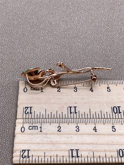 *Брошь-кулон Роза Эмаль арт. AB-Br00350-X-G-DCh-Gg-LO-888 вес 6,52 г - фото 320434 *Брошь-кулон Роза Эмаль арт. AB-Br00350-X-G-DCh-Gg-LO-888 вес 6,52 г - фото 320434