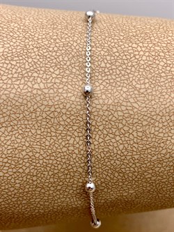 *Браслет р.18 Роло плоская с шариками арт. 074211R22025L18-197 Вес 0,86 г - фото 320451 *Браслет р.18 Роло плоская с шариками арт. 074211R22025L18-197 Вес 0,86 г - фото 320451