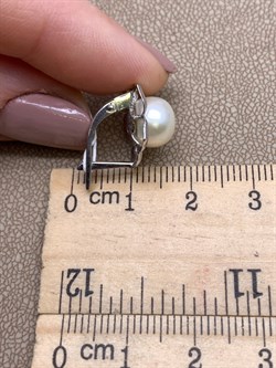 *Серьги Белый Жемчуг д.8,*8,5мм арт. 2.0327.0.b-955 Вес 3,18 г - фото 320519