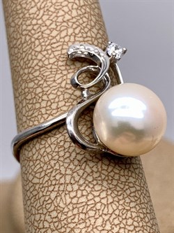 *Кольцо р.18,5 Белый Жемчуг д.10,5*11мм арт. 1.0280.0.b-787 Вес 3,66 г - фото 320543 *Кольцо р.18,5 Белый Жемчуг д.10,5*11мм арт. 1.0280.0.b-787 Вес 3,66 г - фото 320543