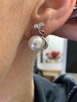 *Серьги Белый Жемчуг д.10,5*11мм арт. 2.0280.0.b-244 Вес 6,71 г - фото 320551 *Серьги Белый Жемчуг д.10,5*11мм арт. 2.0280.0.b-244 Вес 6,71 г - фото 320551