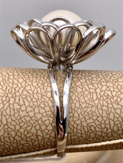 *Кольцо р.17,5 Белый Жемчуг д.10*10,5мм арт. 1.0325.0.b-917 Вес 6,08 г - фото 320643 *Кольцо р.17,5 Белый Жемчуг д.10*10,5мм арт. 1.0325.0.b-917 Вес 6,08 г - фото 320643