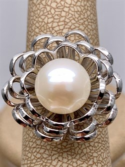 *Кольцо р.17,5 Белый Жемчуг д.10*10,5мм арт. 1.0325.0.b-917 Вес 6,08 г - фото 320644 *Кольцо р.17,5 Белый Жемчуг д.10*10,5мм арт. 1.0325.0.b-917 Вес 6,08 г - фото 320644