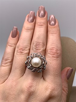 *Кольцо р.17,5 Белый Жемчуг д.10*10,5мм арт. 1.0325.0.b-917 Вес 6,08 г - фото 320645 *Кольцо р.17,5 Белый Жемчуг д.10*10,5мм арт. 1.0325.0.b-917 Вес 6,08 г - фото 320645