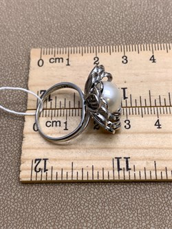 *Кольцо р.17,5 Белый Жемчуг д.10*10,5мм арт. 1.0325.0.b-917 Вес 6,08 г - фото 320648 *Кольцо р.17,5 Белый Жемчуг д.10*10,5мм арт. 1.0325.0.b-917 Вес 6,08 г - фото 320648