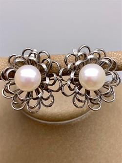 *Серьги Белый Жемчуг д.10*10,5мм арт. 2.0325.0.b-195 Вес 10,6 г - фото 320657 *Серьги Белый Жемчуг д.10*10,5мм арт. 2.0325.0.b-195 Вес 10,6 г - фото 320657