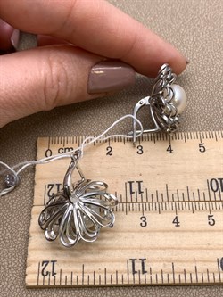 *Серьги Белый Жемчуг д.10*10,5мм арт. 2.0325.0.b-195 Вес 10,6 г - фото 320660 *Серьги Белый Жемчуг д.10*10,5мм арт. 2.0325.0.b-195 Вес 10,6 г - фото 320660