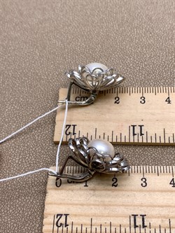 *Серьги Белый Жемчуг д.10*10,5мм арт. 2.0325.0.b-195 Вес 10,6 г - фото 320662 *Серьги Белый Жемчуг д.10*10,5мм арт. 2.0325.0.b-195 Вес 10,6 г - фото 320662