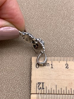 *Подвеска Филин Марказит Гранат Пироп арт. HP1062-415 вес 3,86 г - фото 320696