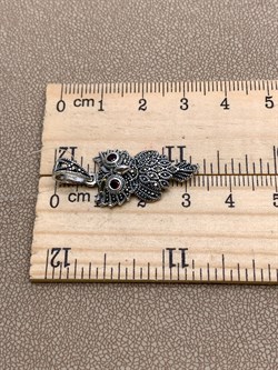 *Подвеска Филин Марказит Гранат Пироп арт. HP1062-415 вес 3,86 г - фото 320698