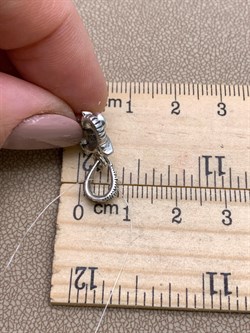 *Подвеска Филин Марказит Гранат Пироп арт. HP975SP-460 вес 2,16 г - фото 320708