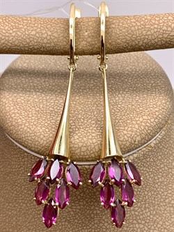 *Серьги Гранат Родолит цв Лимонное арт. 02-1-682-12-276 вес 6,65 г - фото 320764 *Серьги Гранат Родолит цв Лимонное арт. 02-1-682-12-276 вес 6,65 г - фото 320764