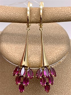 *Серьги Гранат Родолит цв Лимонное арт. 02-1-682-12-276 вес 6,65 г - фото 320765 *Серьги Гранат Родолит цв Лимонное арт. 02-1-682-12-276 вес 6,65 г - фото 320765