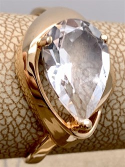 *Кольцо р.18,5 Горный Хрусталь цв Красное арт. 1330504-283 вес 3,04 г - фото 320795