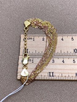 *Браслет р.17+ Роло 14 рядов 2 цвета арт. 078163YZ6612L17-010, (Вес 5,6 г) - фото 320836 *Браслет р.17+ Роло 14 рядов 2 цвета арт. 078163YZ6612L17-010, (Вес 5,6 г) - фото 320836