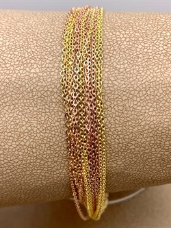 *Браслет р.17+ Роло 14 рядов 2 цвета арт. 078163YZ6612L17-010, (Вес 5,6 г) - фото 320837 *Браслет р.17+ Роло 14 рядов 2 цвета арт. 078163YZ6612L17-010, (Вес 5,6 г) - фото 320837