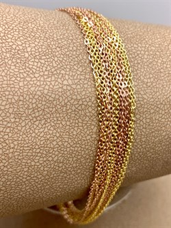 *Браслет р.17+ Роло 14 рядов 2 цвета арт. 078163YZ6612L17-010, (Вес 5,6 г) - фото 320839 *Браслет р.17+ Роло 14 рядов 2 цвета арт. 078163YZ6612L17-010, (Вес 5,6 г) - фото 320839