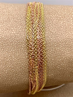 *Браслет р.17+ Роло 14 рядов 2 цвета арт. 078163YZ6612L17-010, (Вес 5,6 г) - фото 320840 *Браслет р.17+ Роло 14 рядов 2 цвета арт. 078163YZ6612L17-010, (Вес 5,6 г) - фото 320840