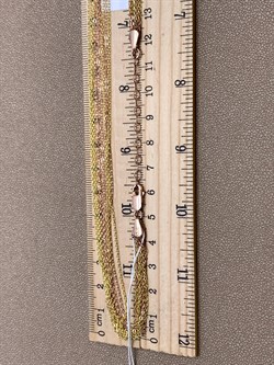 *Цепь р.50 Роло 10 рядов 2 цвета арт. 074281YZ6612L50-943 (Вес 9,8 г) - фото 320989 *Цепь р.50 Роло 10 рядов 2 цвета арт. 074281YZ6612L50-943 (Вес 9,8 г) - фото 320989