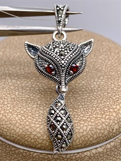 *Подвеска Лисичка Гранат Марказит арт. HP990-866 вес 3.99 г - фото 321841