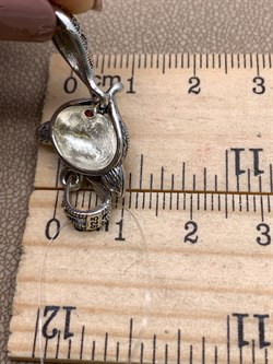 *Подвеска Лисичка Гранат Марказит арт. HP990-866 вес 3.99 г - фото 321843