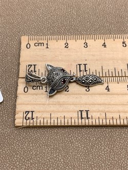 *Подвеска Лисичка Гранат Марказит арт. HP990-866 вес 3.99 г - фото 321845