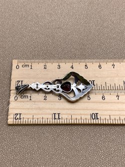 *Подвеска Марказит Гранат Пироп арт. П 201-437 вес 5 г - фото 321851