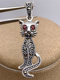*Подвеска Кошка Марказит арт. HP1274-354 вес 3,4 г - фото 321886 *Подвеска Кошка Марказит арт. HP1274-354 вес 3,4 г - фото 321886