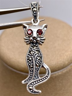 *Подвеска Кошка Марказит арт. HP1274-354 вес 3,4 г - фото 321888 *Подвеска Кошка Марказит арт. HP1274-354 вес 3,4 г - фото 321888