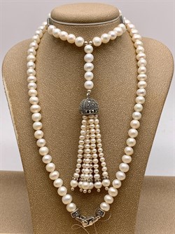 *Колье р.60 Марказит Жемчуг арт. FPN0026-099 вес 54.7 г - фото 322081 *Колье р.60 Марказит Жемчуг арт. FPN0026-099 вес 54.7 г - фото 322081