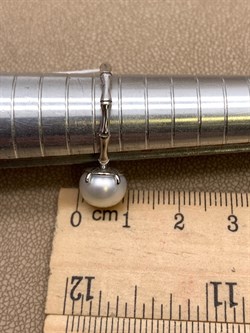 *Кольцо р.17 Белый Жемчуг д.9*9,5мм арт. 1.0469.0.b-414 Вес 2,68 г - фото 322104