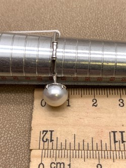 *Кольцо р.18,5 Белый Жемчуг д.9*9,5мм арт. 1.0469.0.b-476 Вес 2,83 г - фото 322114