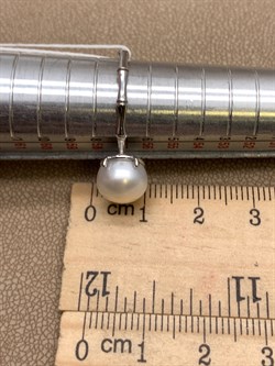 *Кольцо р.18 Белый Жемчуг д.9*9,5мм арт. 1.0469.0.b-438 Вес 2,75 г - фото 322134