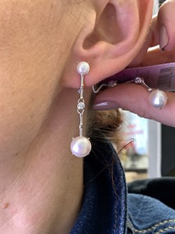 *Серьги Белый Жемчуг д.6*6,5 д.9*9,5мм арт. 2.0469.0.b-599 Вес 6,27 г - фото 322181 *Серьги Белый Жемчуг д.6*6,5 д.9*9,5мм арт. 2.0469.0.b-599 Вес 6,27 г - фото 322181