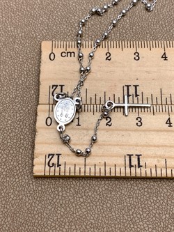 *Цепь р.45 Розарий с подвеской Роло гладкая шарики арт. 0300R16554L45-005, (Вес 3,7 г) - фото 322344 *Цепь р.45 Розарий с подвеской Роло гладкая шарики арт. 0300R16554L45-005, (Вес 3,7 г) - фото 322344