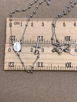 *Цепь р.45 Розарий с подвеской Роло гладкая шарики арт. 0300R16554L45-005, (Вес 3,7 г) - фото 322345 *Цепь р.45 Розарий с подвеской Роло гладкая шарики арт. 0300R16554L45-005, (Вес 3,7 г) - фото 322345