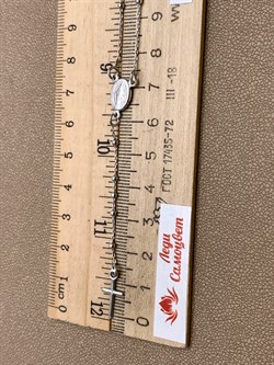 *Цепь р.60 Розарий с подвеской Роло гладкая шарики арт. 0300R16554L60-547, (Вес 4,1 г) - фото 322420