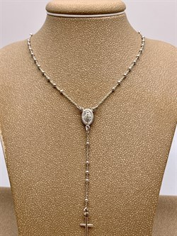 *Цепь р.60 Розарий с подвеской Роло гладкая шарики арт. 0300R16554L60-547, (Вес 4,1 г) - фото 322422