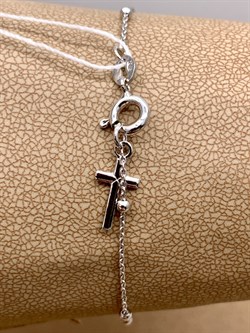 *Браслет р.18 Розарий с подвеской Роло гладкая шарики арт. 0300R16654L18-457, (Вес 1,2 г) - фото 322448 *Браслет р.18 Розарий с подвеской Роло гладкая шарики арт. 0300R16654L18-457, (Вес 1,2 г) - фото 322448