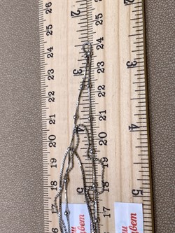 *Колье р.40-45 Фантазия 3 ряда Коробочка Перлина Коробочка с шариками арт. 0323R006L40+278, (Вес 5,27 г) - фото 322492