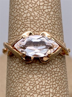 *Кольцо р.17 Горный Хрусталь цв Красное арт. 1320213-412 (вес 2,24 г) - фото 322506