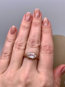 *Кольцо р.17 Горный Хрусталь цв Красное арт. 1320213-412 (вес 2,24 г) - фото 322507