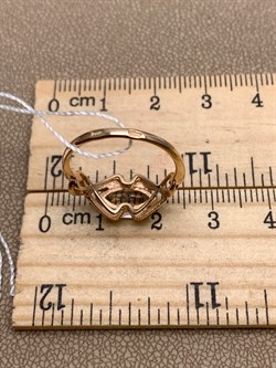 *Кольцо р.17 Горный Хрусталь цв Красное арт. 1320213-412 (вес 2,24 г) - фото 322508