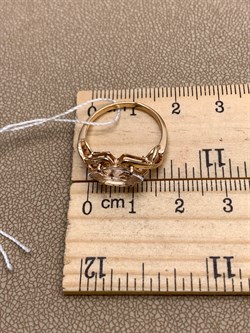 *Кольцо р.17 Горный Хрусталь цв Красное арт. 1320213-412 (вес 2,24 г) - фото 322509