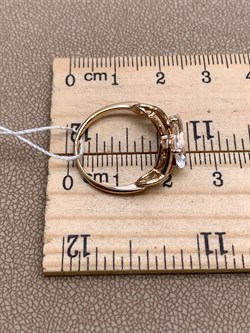 *Кольцо р.17 Горный Хрусталь цв Красное арт. 1320213-412 (вес 2,24 г) - фото 322510